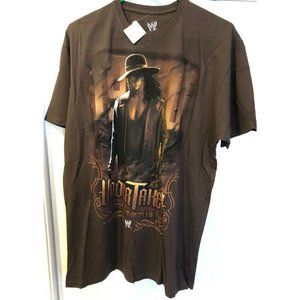 WWE T-Shirt THE UNDERTAKER The Last Outlaw By Hybrid 2011 Size Large L Brown